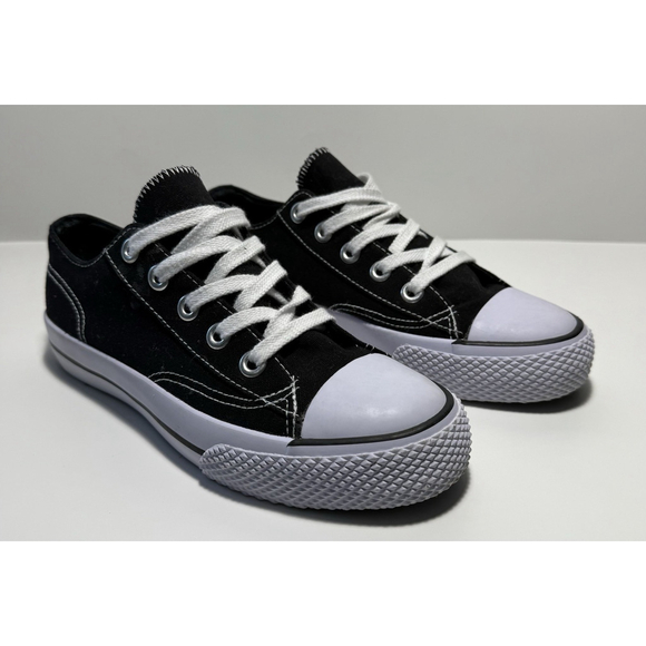 Airwalk Legacee Black & White Canvas Sneakers Lightweight Womens Size 5 New - Picture 4 of 10
